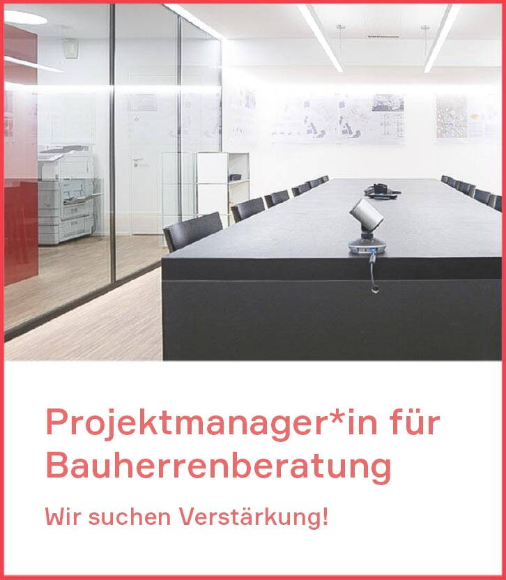 Interne Seite: exact sucht – 
Projektmanager*in für Bauherrenberatung 80 – 100%