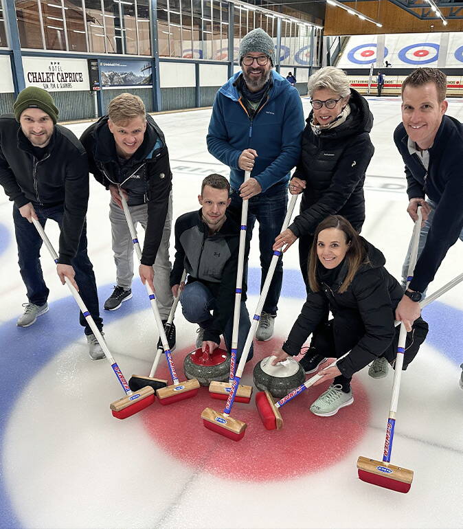 Interne Seite: exact auf dem Curling Rink